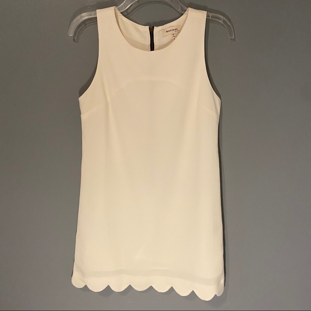 White Scallop Dress